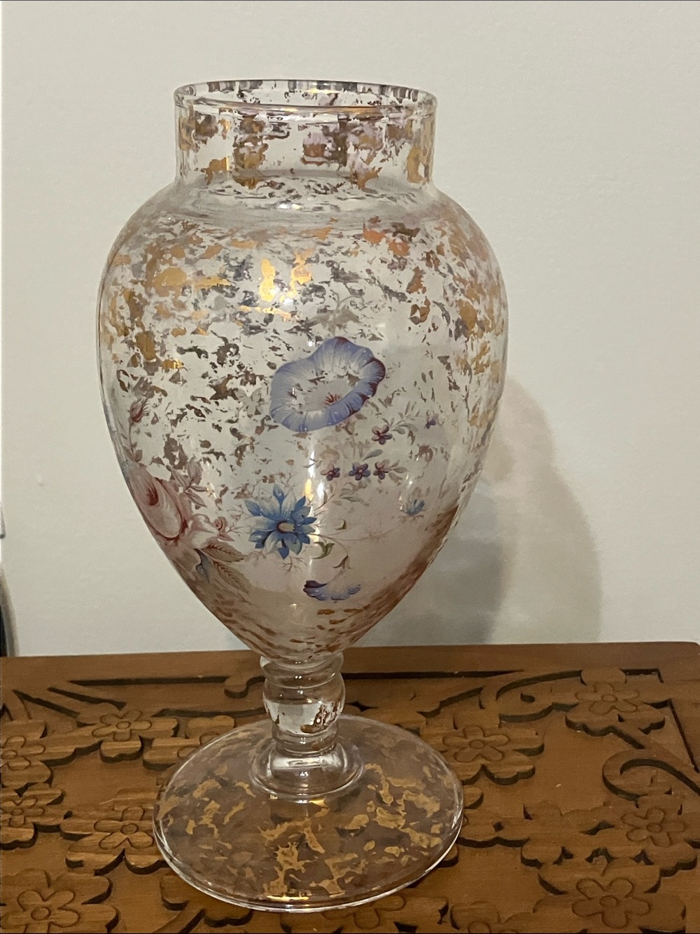 ✨ Beautiful Vintage Mid-Century Venetian / Murano Style Pedestal Vase ✨
